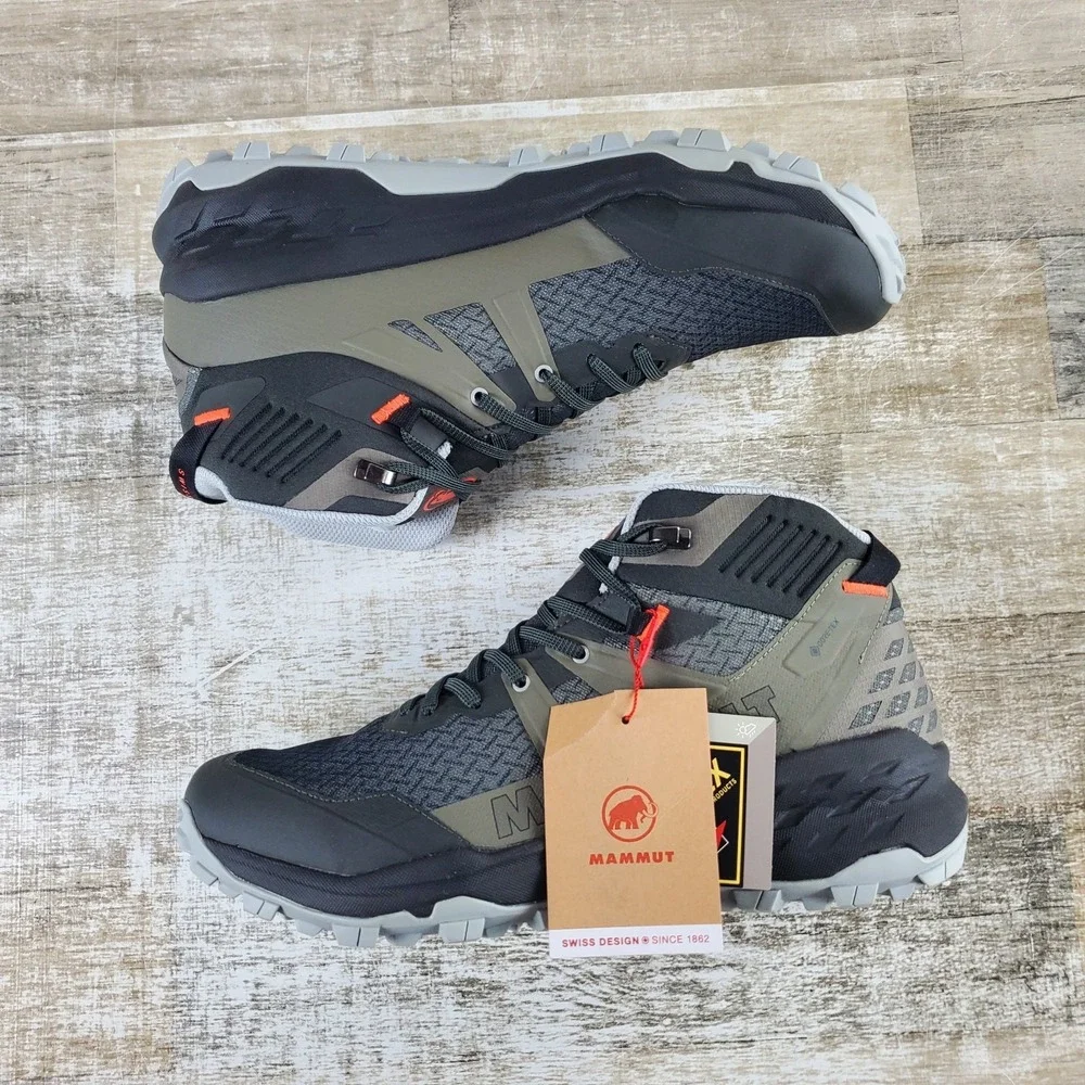 Mammut Sertig II Mid GTX Mens Hiking Shoes Sz 11.5 Athletic Dark Tin Sneakers